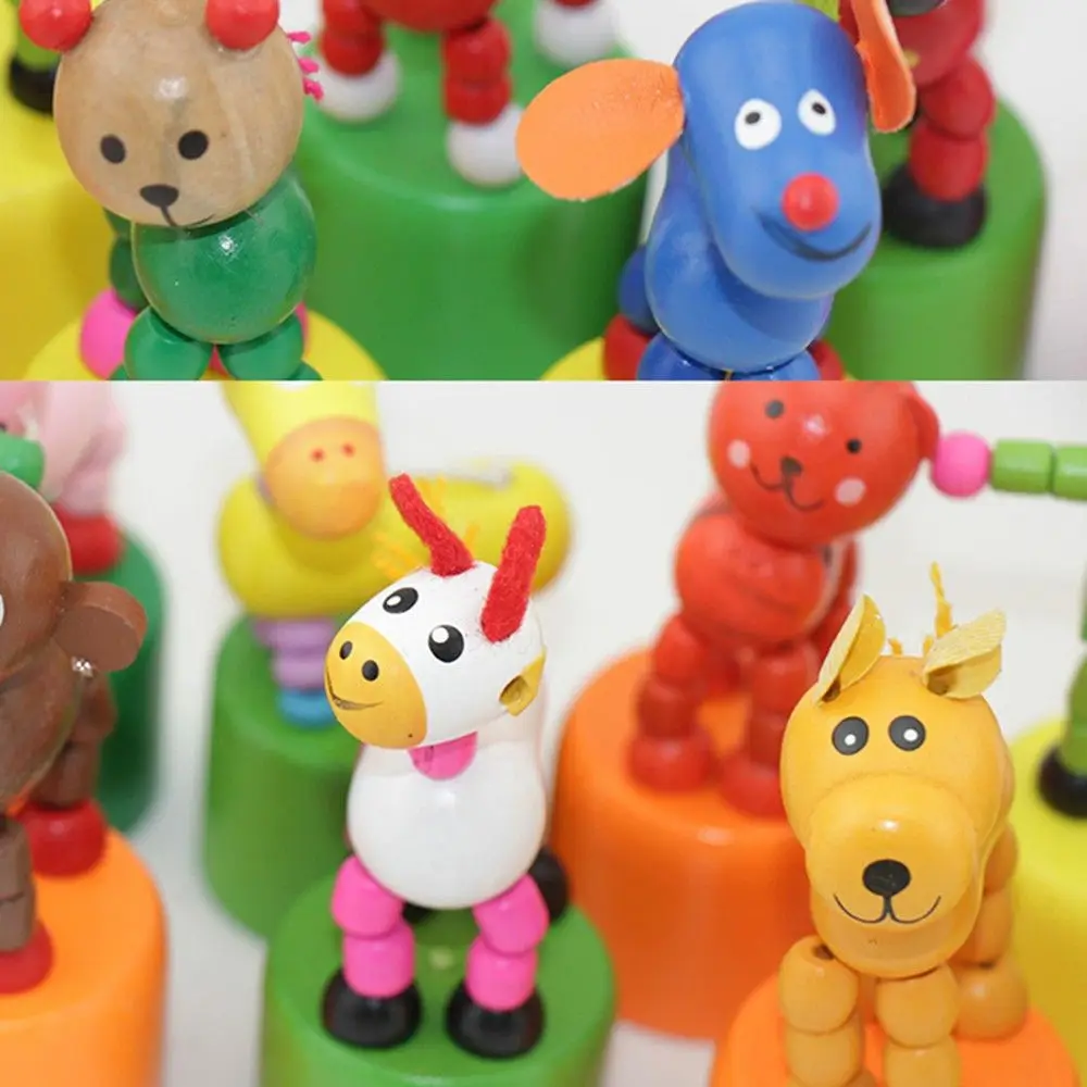 

Bucket Kindergarten Teaching Manufacturers Funny Spring Baby Arrows Small Swing Animals Toys Wooden Toys Swing Puppets