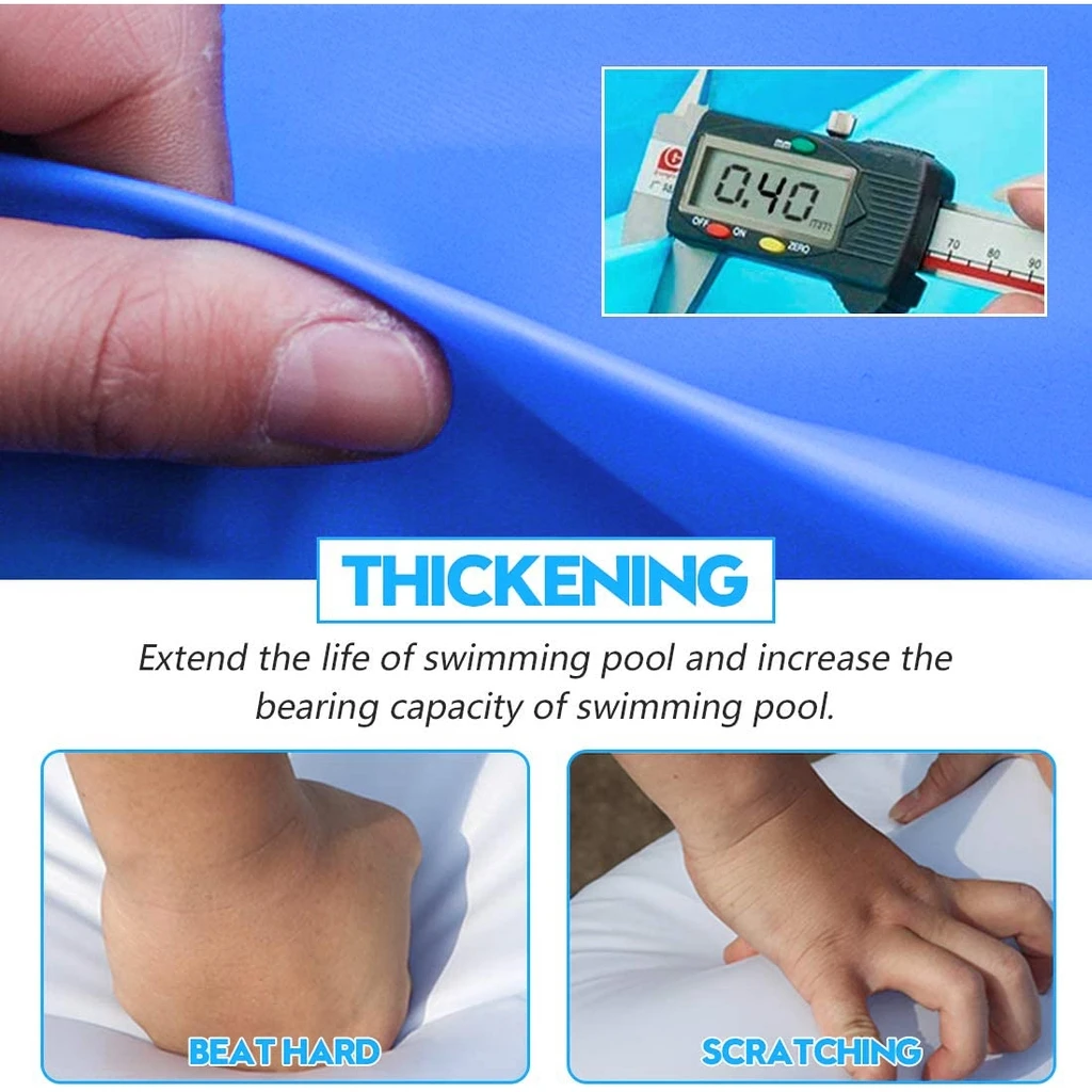 Large Inflatable Swimming Pool 2- 3M Pools for Adult Family Rectangular Bath Tub Summer Outdoor Indoor Water Games for Kids