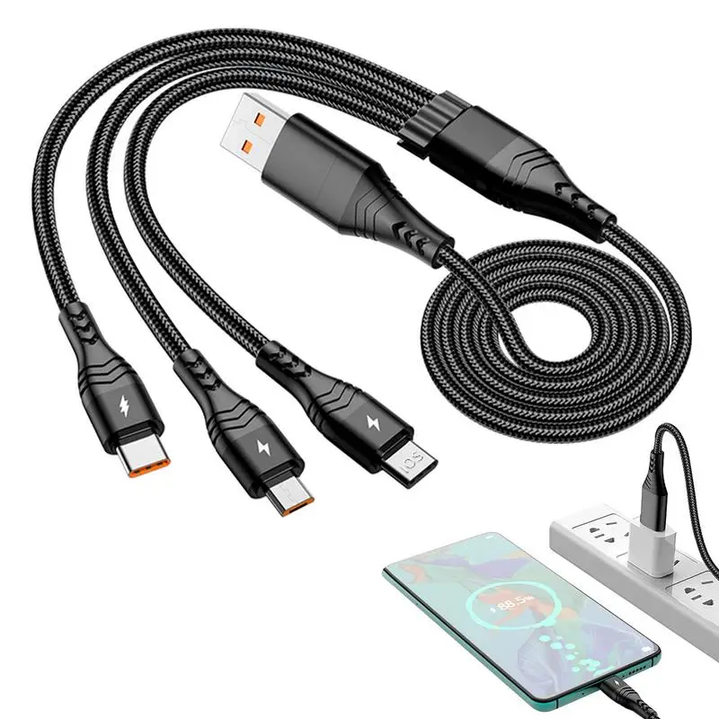 

Six In One USB C Charging Cord 5A Durable USB Type-C To Type C USB Fast Charging Cable for Cell Phones 4/6.5ft