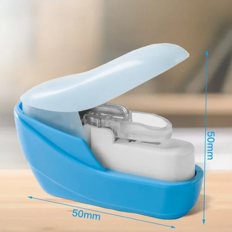 Mini No Nails Easy Effortless Stapler book Stapling Stapler Without Staple Office Binding Supplies School Supplies mini stapler set