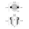 Commercial Stainless-Steel 50-Cup Rice Warmer with Nonstick Inner Pot 8 Hours Warm Time Mirror-Finished Lid Sturdy Legs Warm 2