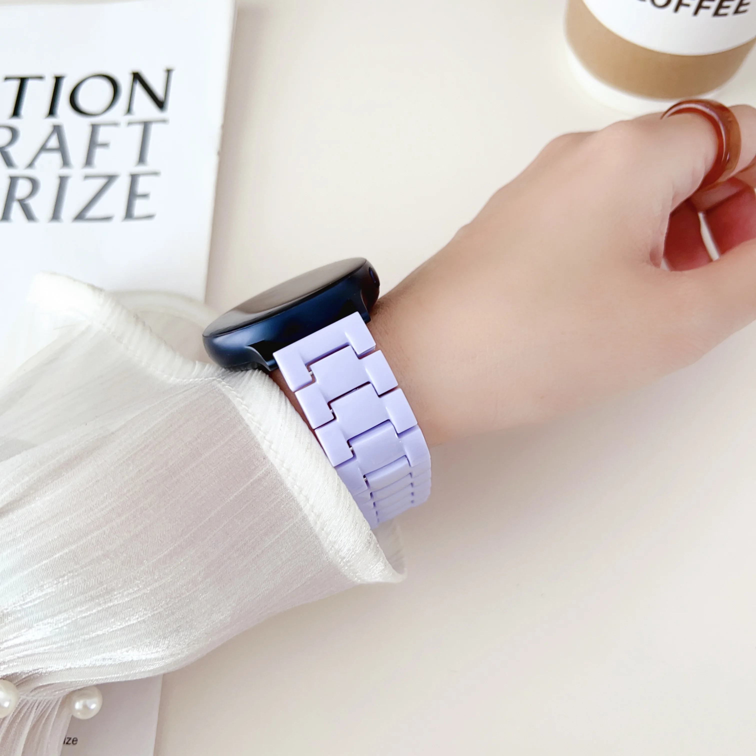 Vibrant Candy Color Resin Smartwatch Strap, 20mm/22mm
