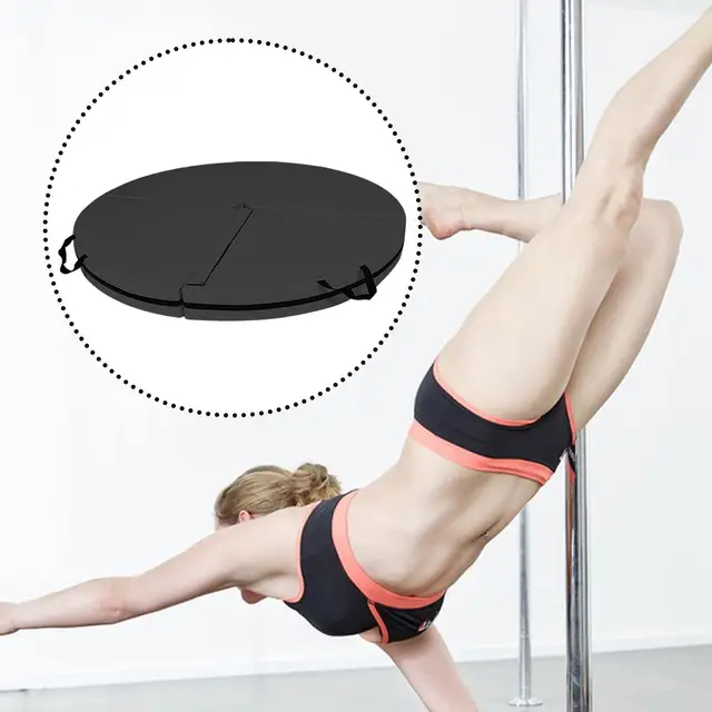 Folding Pole Dance Mat Floor Protection Round Dancing Floor Cushion Equipment Workout Mat for Pilates Outdoor Studio Fitness 2