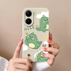 Personalized Girl Dinosaur Liquid Shockproof Non-slip Bumper Case for Xiaomi Poco X7 Pro (TYW249)