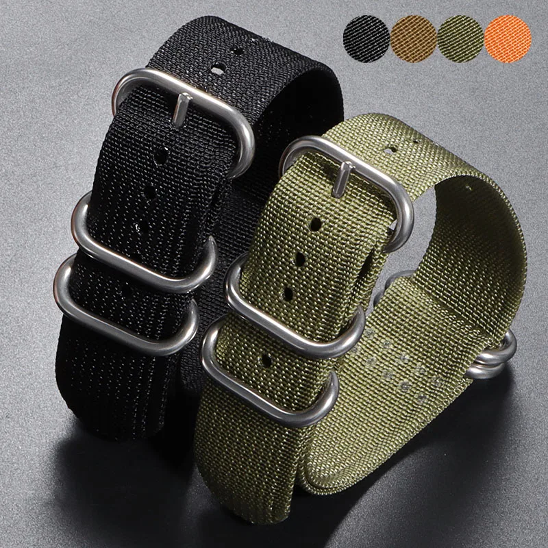 Breathable Soft Nylon Canvas Watchband - Military Sport Wristband