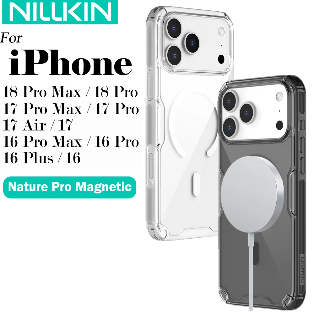 Nillkin Für iPhone 18 Pro Max 17 Pro Max 16 Pro Max 16 Plus Nature Pro Magnetische Transparente TPU-Handyhülle