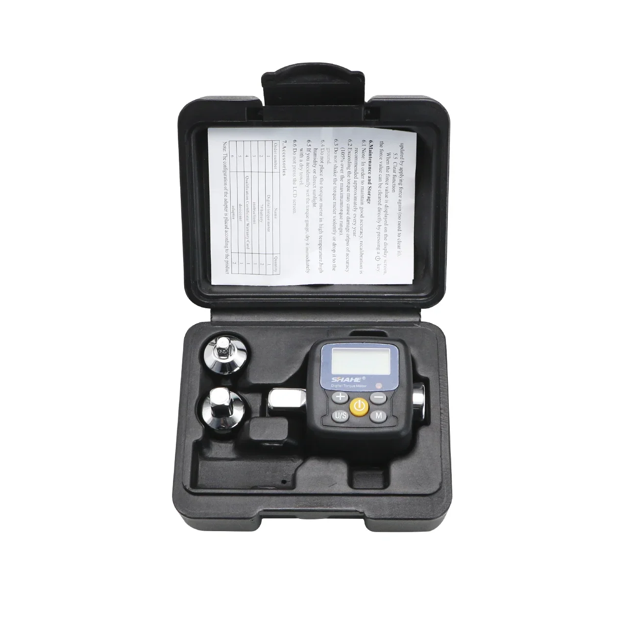 Shahe 1/2 Zoll Antrieb Digitaler Drehmomentadapter für Fahrrad, Motorrad, Autoreparatur, digitales Drehmomentadapter-Set mit 3/8 Zoll und 1/4 Zoll Adaptern – Detail 10