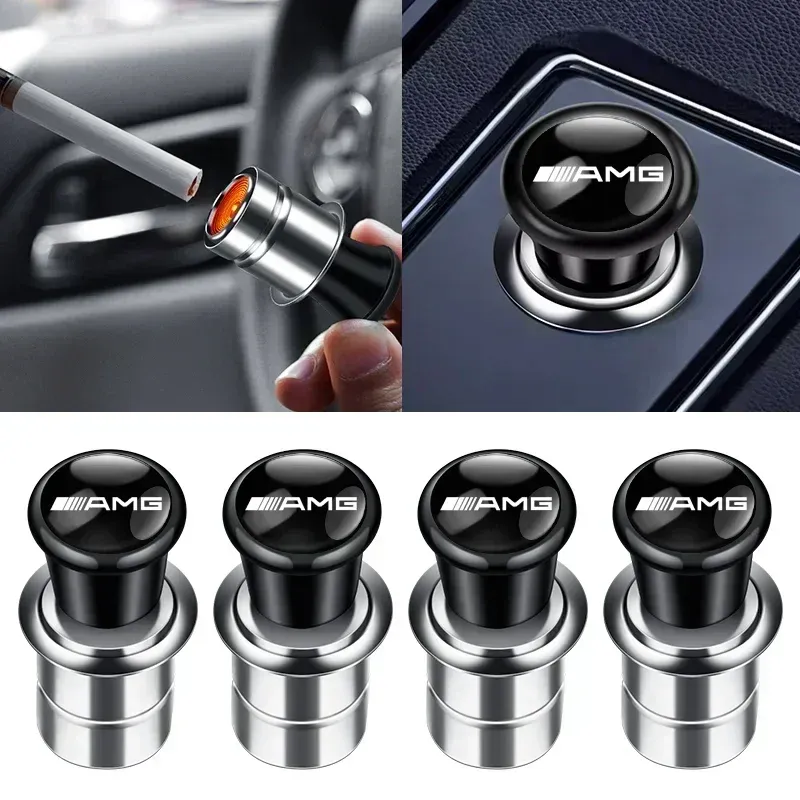 Car Styling Metal Windproof Cigarette Lighter Power Socket Plug Accessories For Mercedes Benz  AMG W211 W203 W204 W210 W124