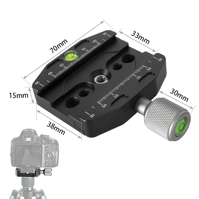 BEXIN QR-70N 클램프 퀵릴리즈 플레이트, Arca 스위스 Manfrotto Gitzo 삼각대 볼 헤드용