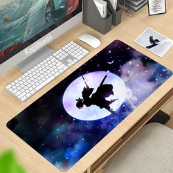 Tapis de souris Demon Slayer, pour ordinateur gamer, avec bord de verrouillage, pour clavier, PC de bureau, Csgo LOL 