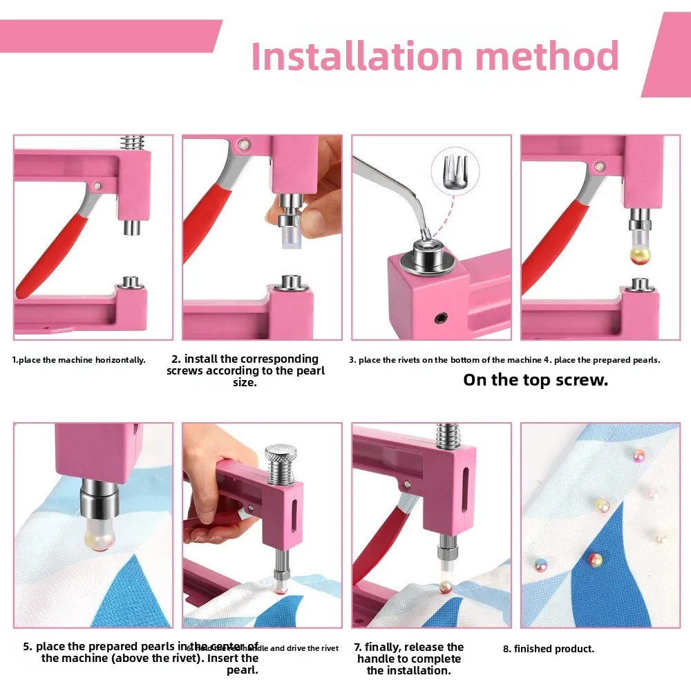 Hand Press Pearl Handmade Setting Machine Portable Fashion Design Bead Setting Tool Alloy Professional Claw Prong Tool