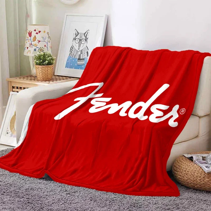 RockFenderGuitarPrintedMusicUltraLightweightSoftPlushBlanket