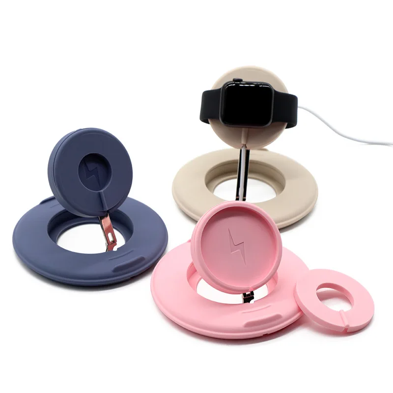 Watch charging stand for Apple Watch 7 6 5 4 3 SE 2 in 1 Wireless Charger Storage Stand for iWatch 45mm 44mm 41mm 42mm 40mm 38mm