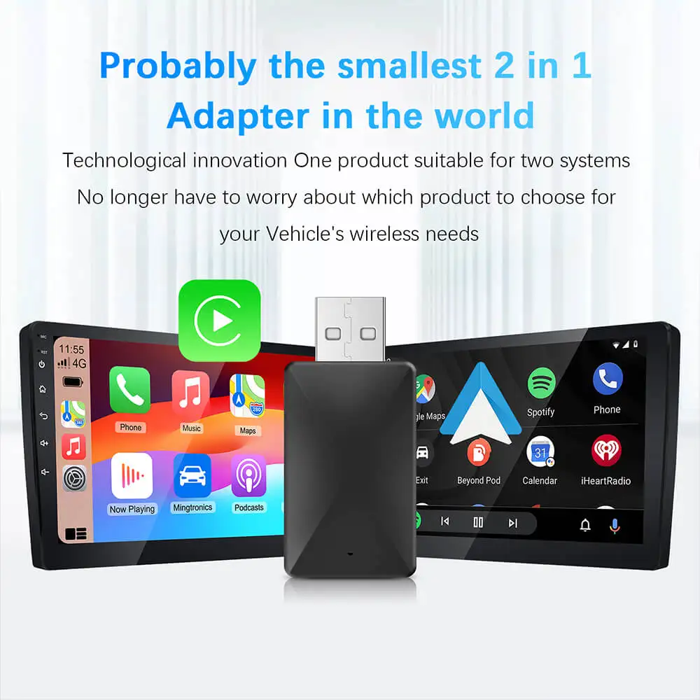 NEW Wireless CarPlay Android Auto Wireless Adapter Smart Mini Box Plug And Play WiFi Fast Connect Universal For Toyota