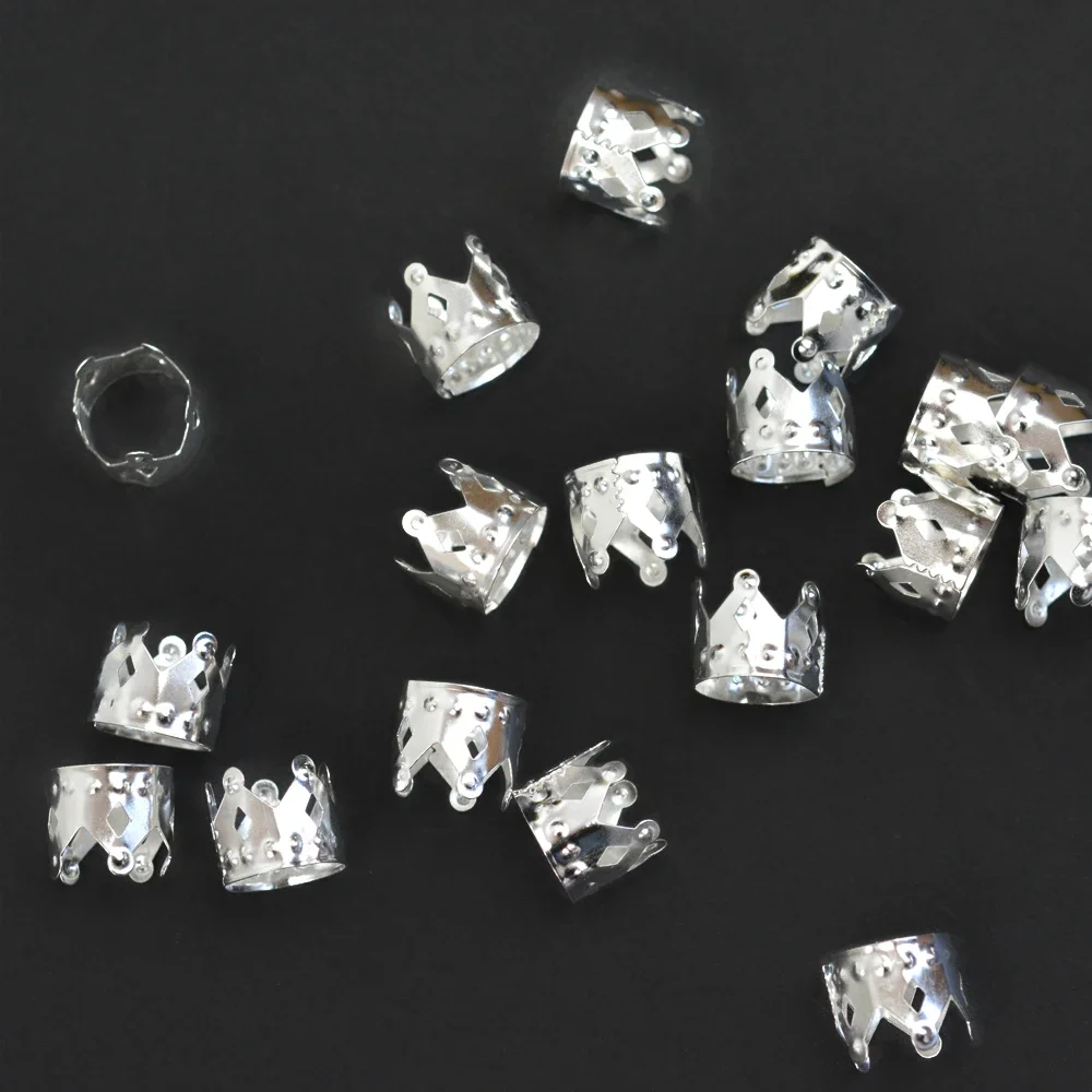 100Pcs ݼ Ӹ  Dreadlock  ũ ߰  Ŀ Ŭ ׼  Ŀ 극̵  12x10mm