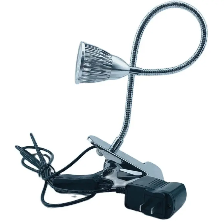 

Wall Lmap Sconces Clamp light 3W Bedroom Lamp on/off Switch White Silver Black Flexible Gooseneck home bedside reading lights