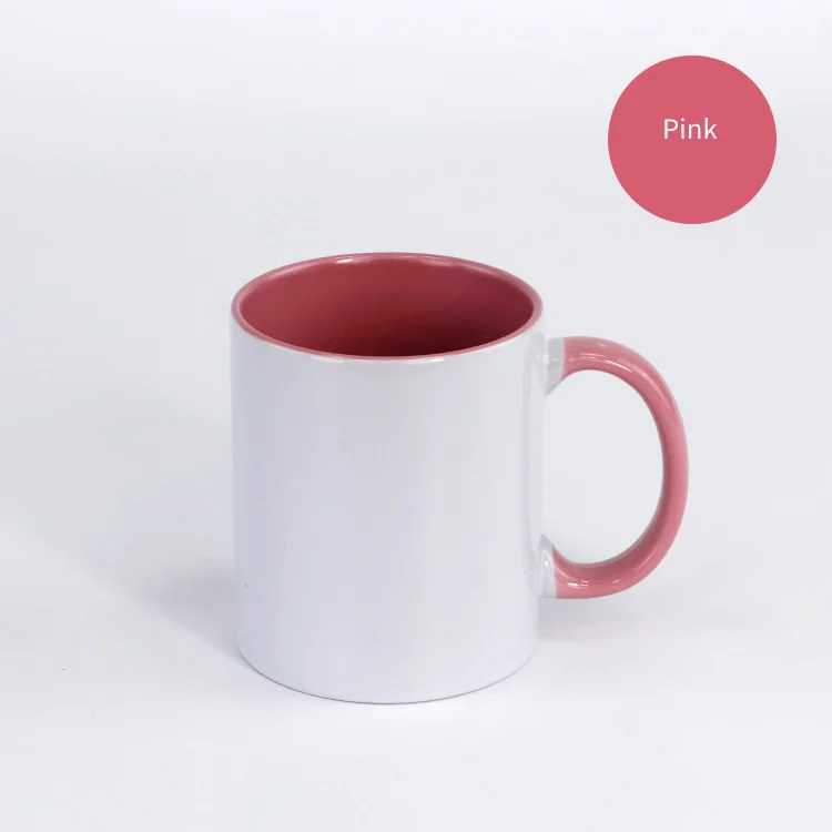 120pcs Blank Mugs for sublimation coffee cups with the heart handle to US  350ML 12oz Ceramic Mug For Sublimation Print - AliExpress