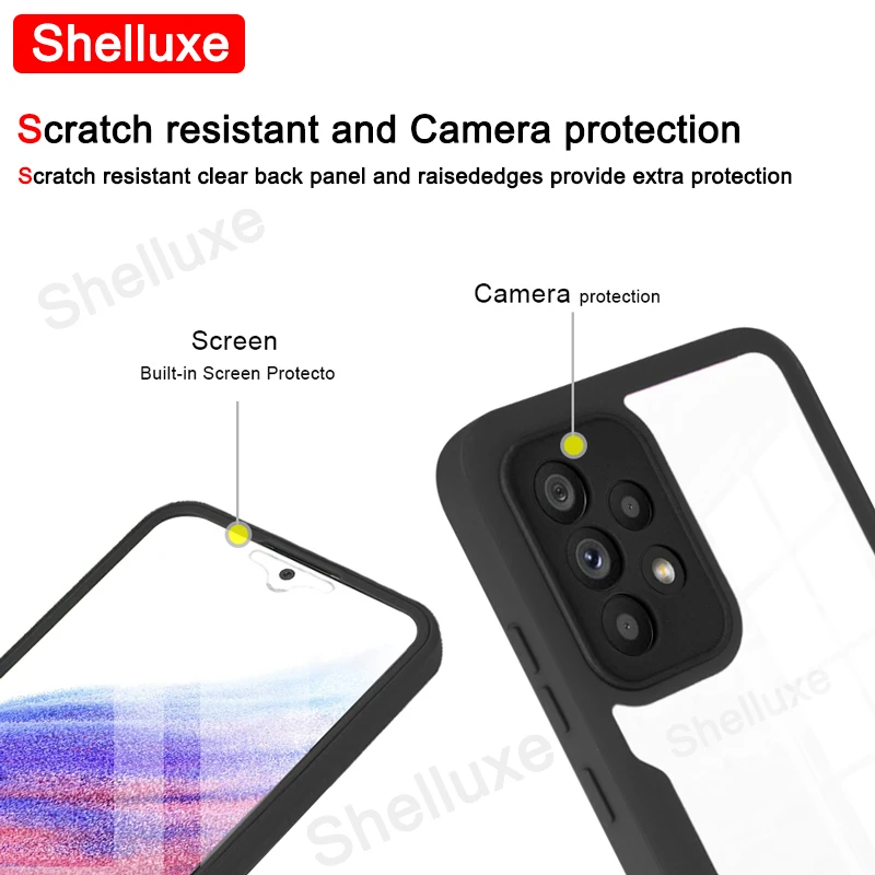 360 Full Body Clear Silicone Double-Sided Protective Case
