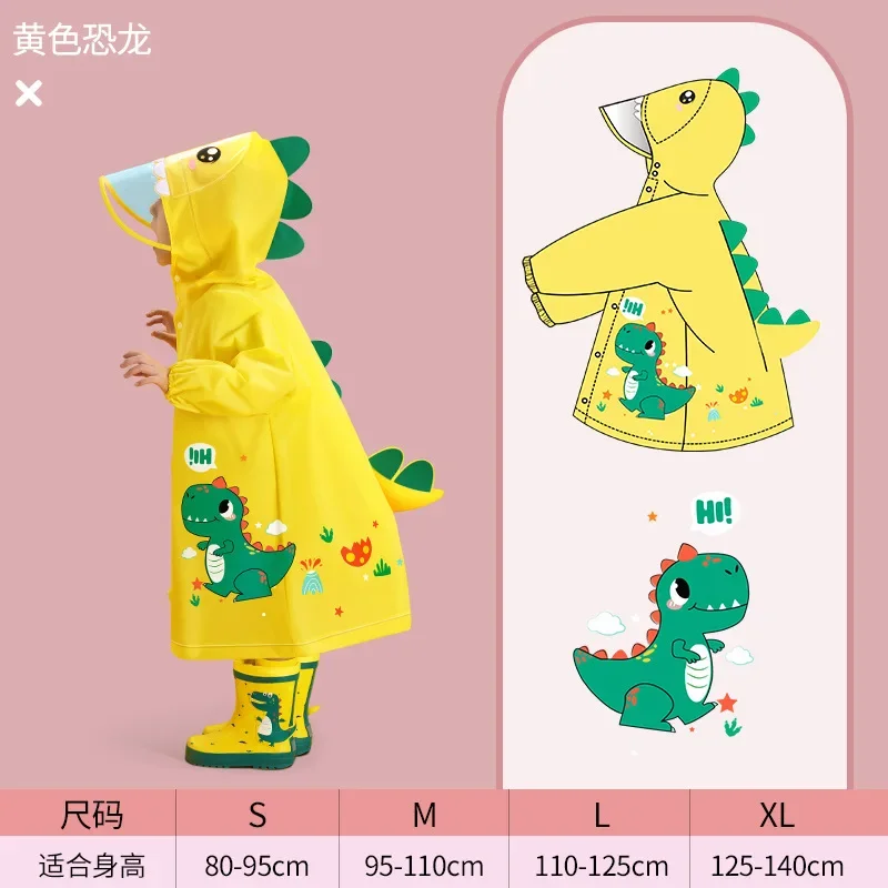 EVA Children's Raincoat Girls' Boys' Kindergarten Children's Primary School Baby Schoolbag Position Waterproof Raincoat