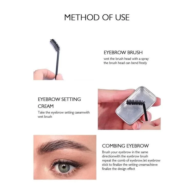 Eyebrow Soap Wax 3D Eyebrow Pomade Setting Gel Trimmer Fluffy Feathery Waterproof Long Lasting Fashion Women Makeup Tools