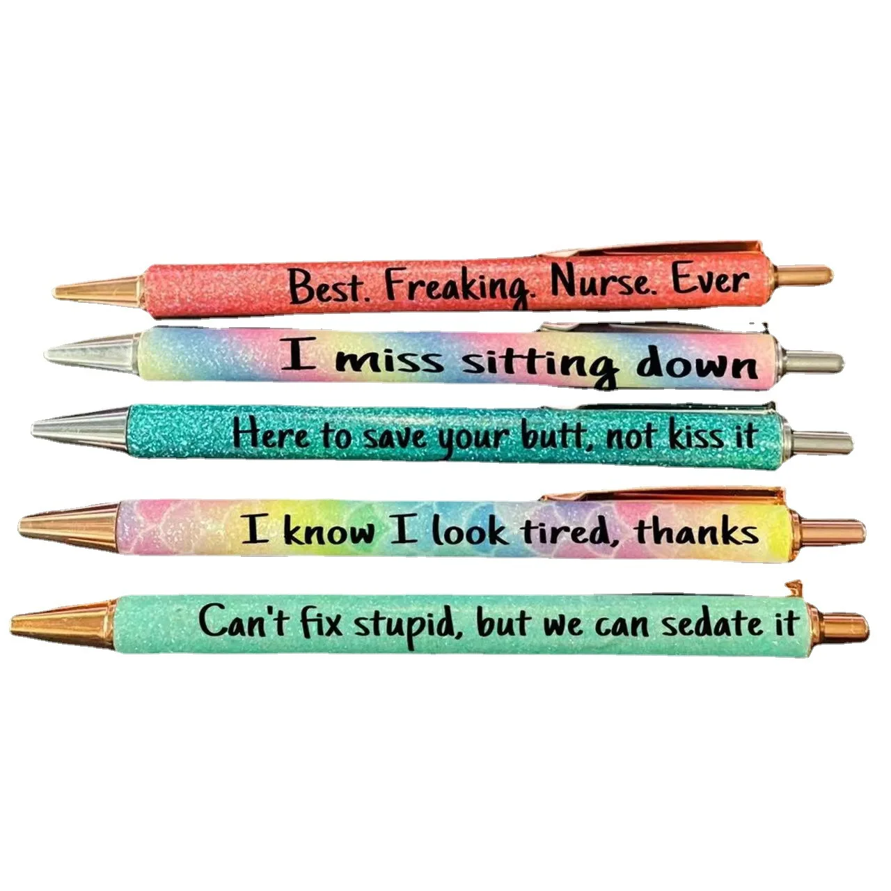 Snarky – stylos à bille pour bureau, 12 pièces, citations amusantes, pour  se plaindre - AliExpress