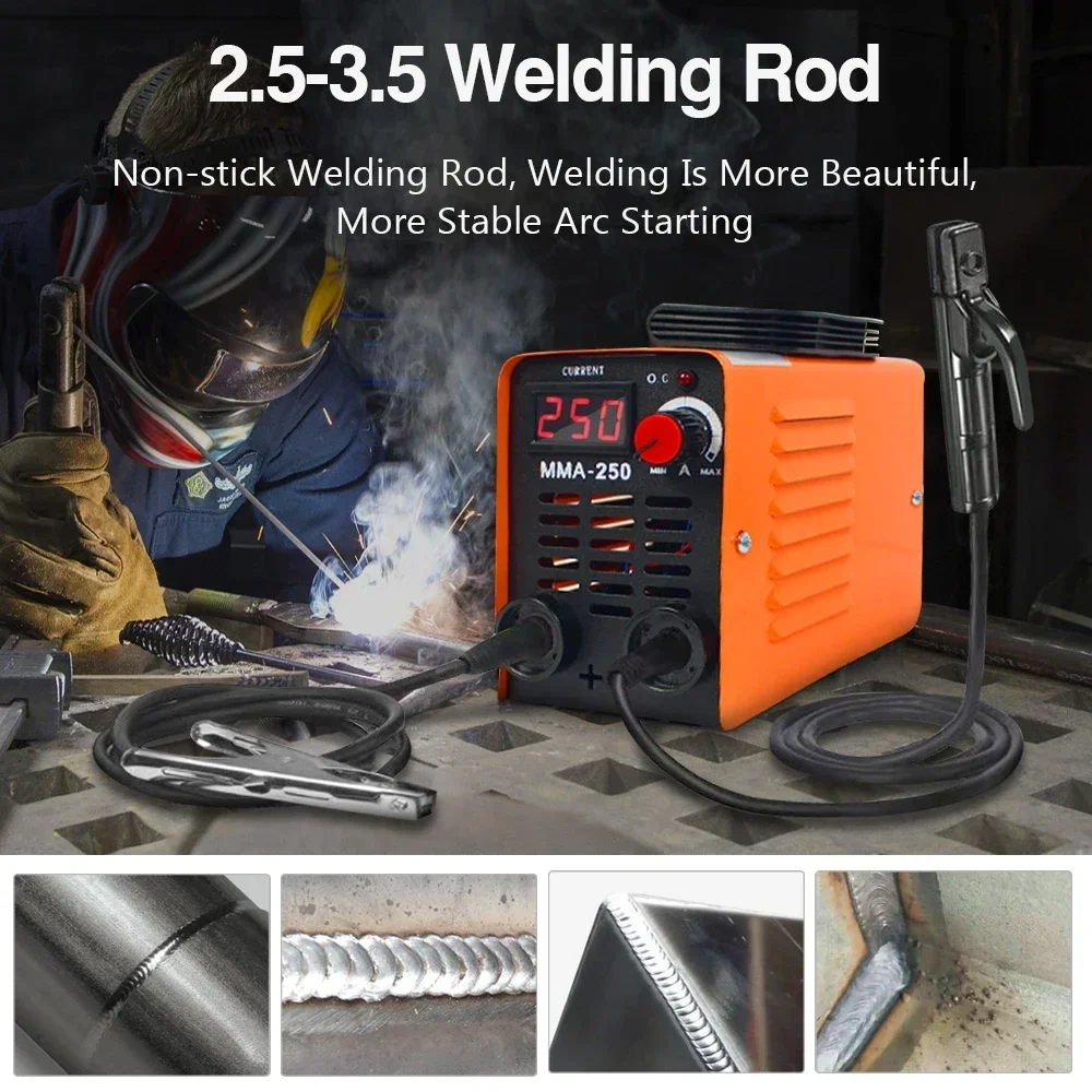 Mini MMA 250A Welding Machine 110V / 220V Arc Welder Inverter Iron Electric Car Repairing Tools Welding Equipment Supplies 3
