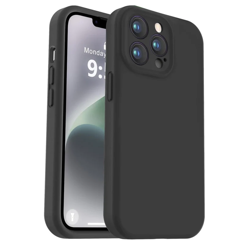 Luxuriöse schwarze Handyhülle für iPhone 16 15 14 13 Pro Max 16E 11 12 Mini 7 8 Plus SE 2020 2022 Silikon Soft Back Cover Case