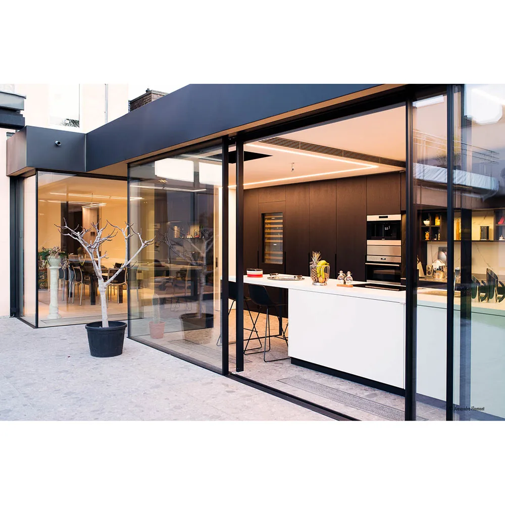 חלון מחולק אלומיניום עם זכוכית כפולה