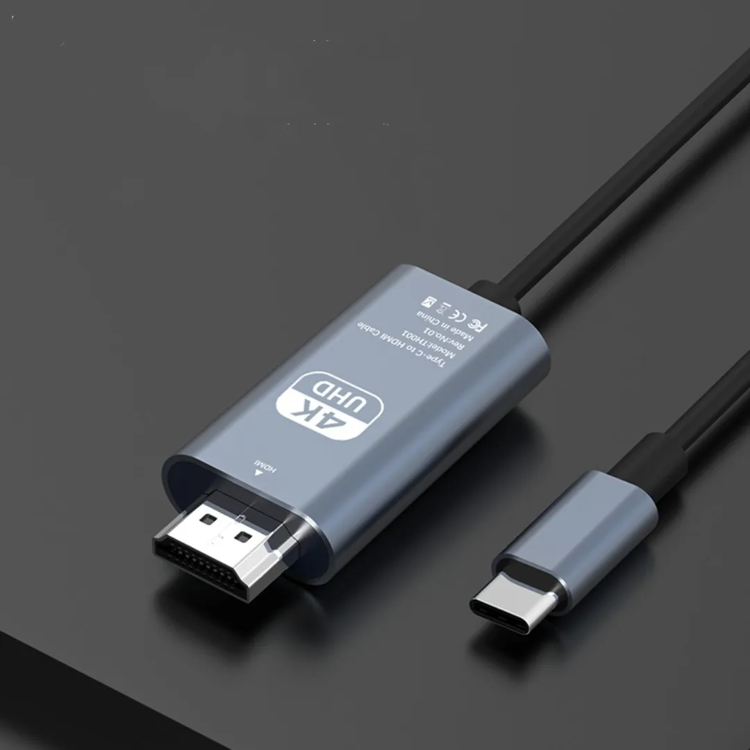 Câble USB-C Vers HDMI 2m – Adaptateur 4K Pour TV, PC, Smartphone – Neuf