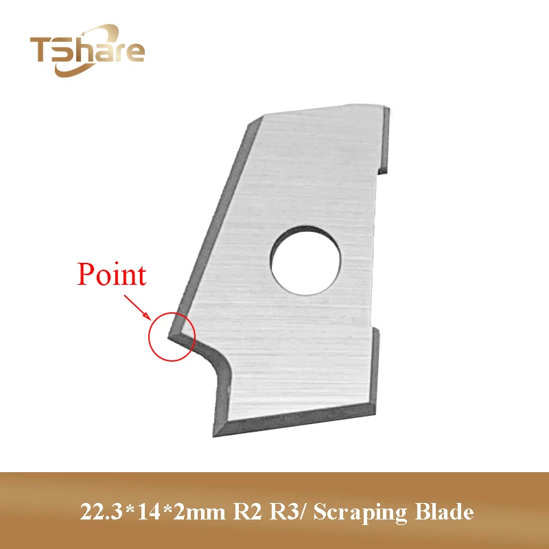 

10 pcs Scraping Blade Woodworking Tools Knives Scraper for Edge Banding Machine 22.3*14*2mm R2/3