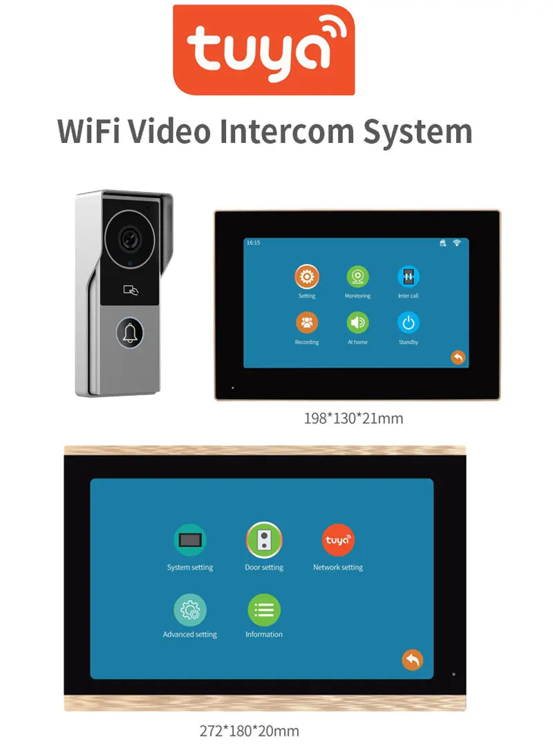 KW06 Wifi Video Doorbell System 1080P Visual Doorphone Door Bell Camera Tuya App
