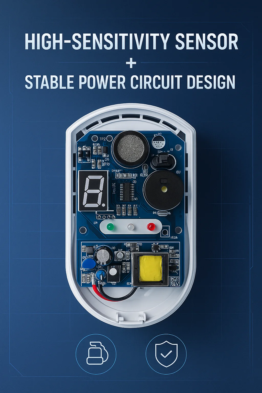 Smart Plug-In Gas Detector with Real-Time Display & 85dB Alarm