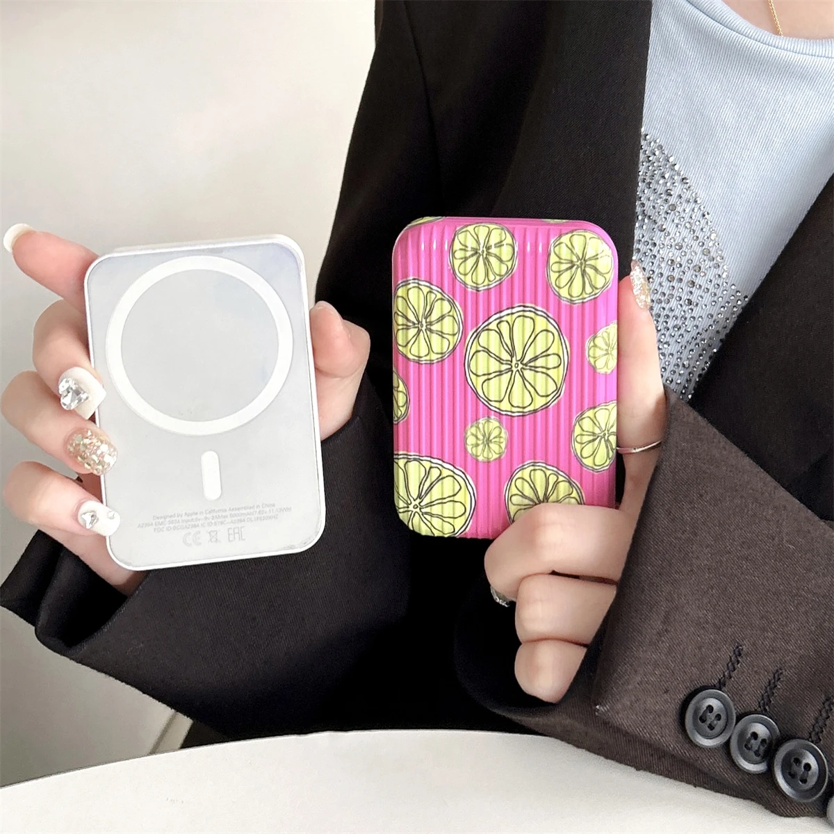 For Iphone Powerbank Case External Battery Shockproof Bumper Wireless Magnetic Battery Protective Cover Silicone Case Soft
