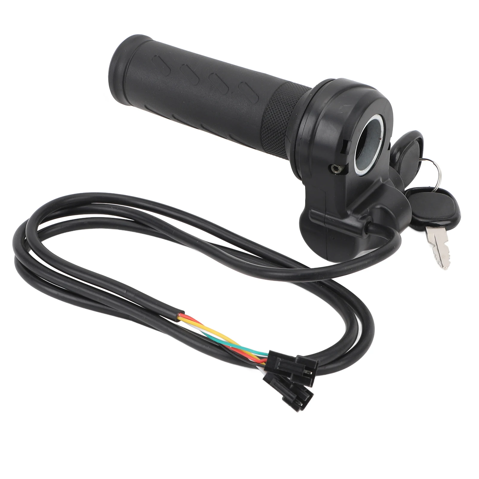 Electric Bike Throttle Grip Universal Electric Bicycle Scooter Wire Twist Throttle Grip 2 Keys Waterproof Speed Controller