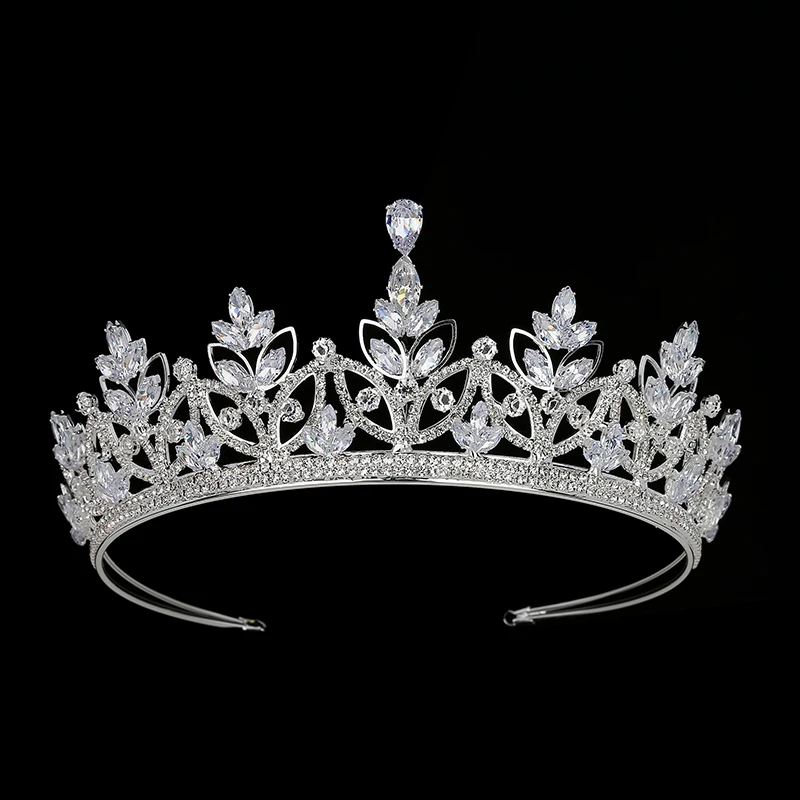 

Tiaras and Crown HADIYANA Classic Vintage Women Wedding Hair Accessorie Party Headband Zircon BCY8948 Female Accesories