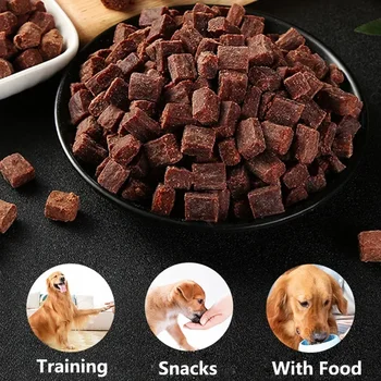 Pet Snacks Dog Beef Grains Snacks Snowflake Beef Grains with Meat Floss and Egg Yolk Snacks for Training Dogs 5