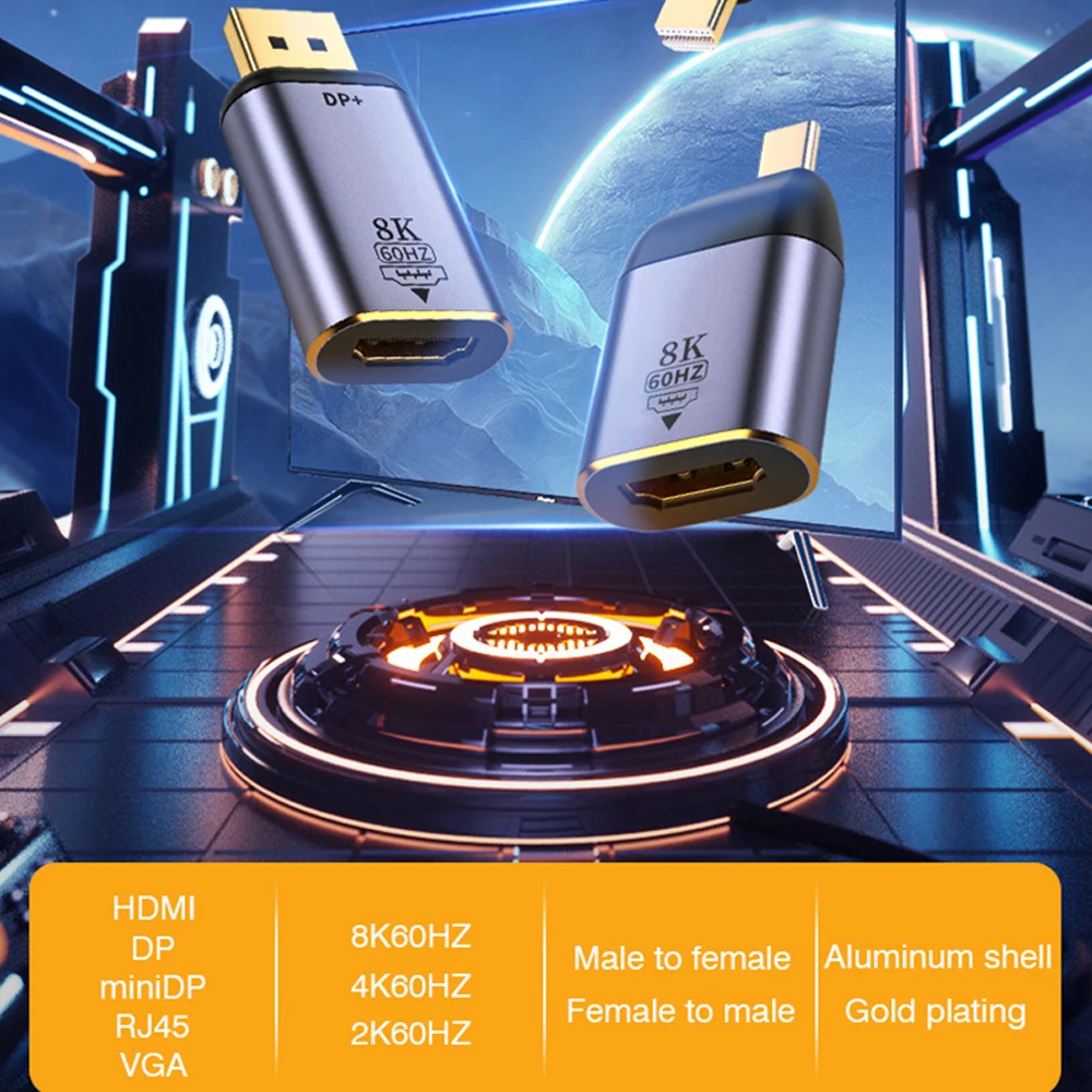 USB Type C To HDMI-Compatible 8K USB C to DP DisplayPort miniDP 4K VGA Adapter For Laptop MacBook TV Box PS5 Switch iPad Galaxy BEST SELLERS