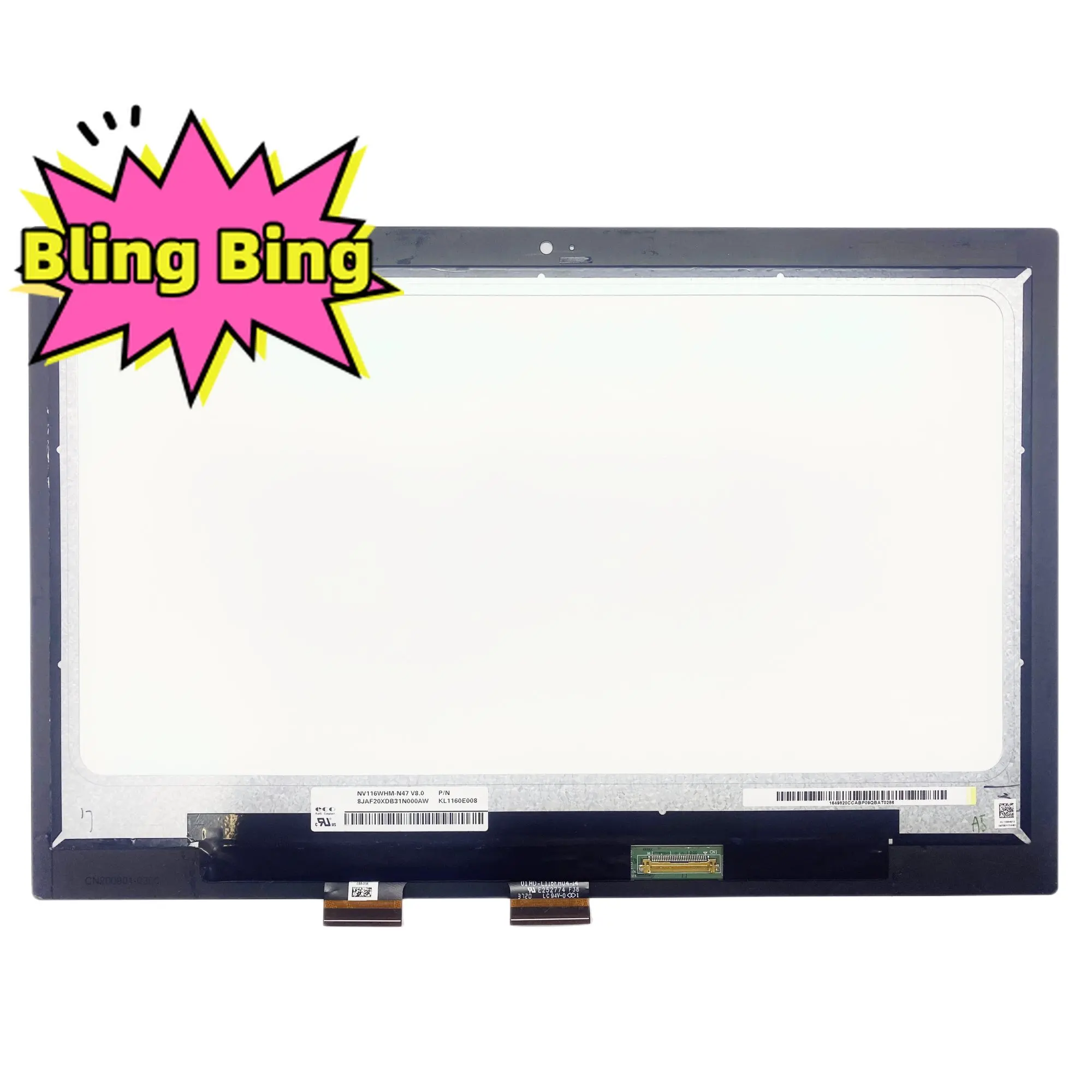 Nv116Whm-N47 V8.0 1366X768 30Pin 11.6 "Modulo Ips 250Nits Wled Laptop Per Lenovo 300E 3Gen Chromebook Lcd Touchscreen Assembly