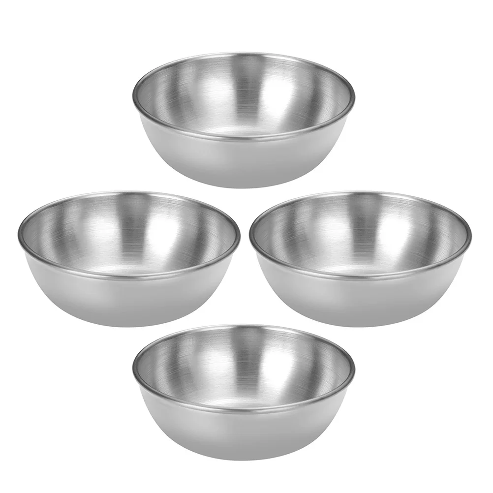 4pcs Stainless Steel Sauce Plates Condiment Plates Multipurpose Seasoning Dishes AliExpress
