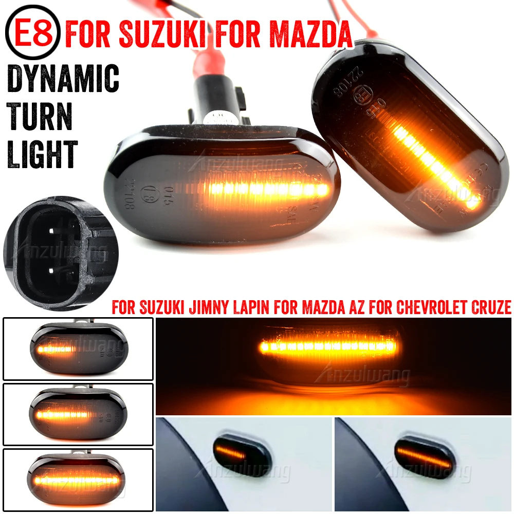 

Dynamic Side Marker Light Black Turn Signal Indicator Repeater Blinker For Suzuki Jimny Sierra JB74W JB64W JB23W