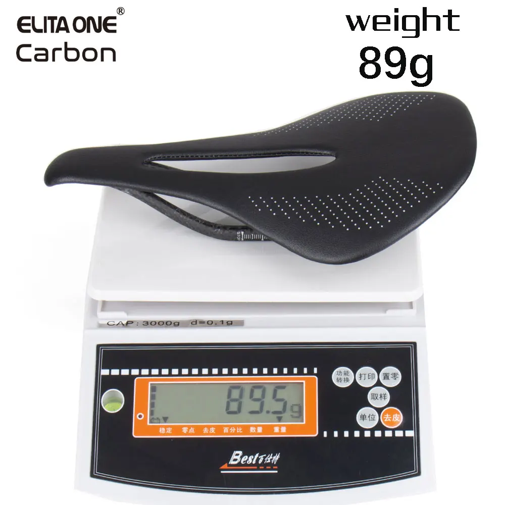 Bicycle Saddle ELITA ONE MTB/Road Bike Saddle 240*143mm Carbon Rails7x7mm Super Light 90g