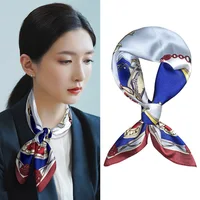 Luxury Design 70*70cm Silk Scarf Women Handkerchief Printed Female Brand Square Head Bandana Small Neck Muffler Hijab Lady Girl 6