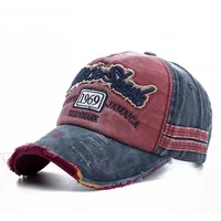 2023 High Quality Washed cowboy letters Cotton Cap For Men Women Adjustable Autdoor Sun protection hat Rock Shark Baseball Caps - Image 2