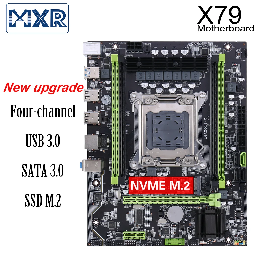 X79 Motherboard combo kit set LGA2011 Xeon E5 2689 CPU 16GB (4pcs*4GB) 1333Mhz Memory DDR3 RAM SATA3.0 USB3.0 NVME mother board of computer