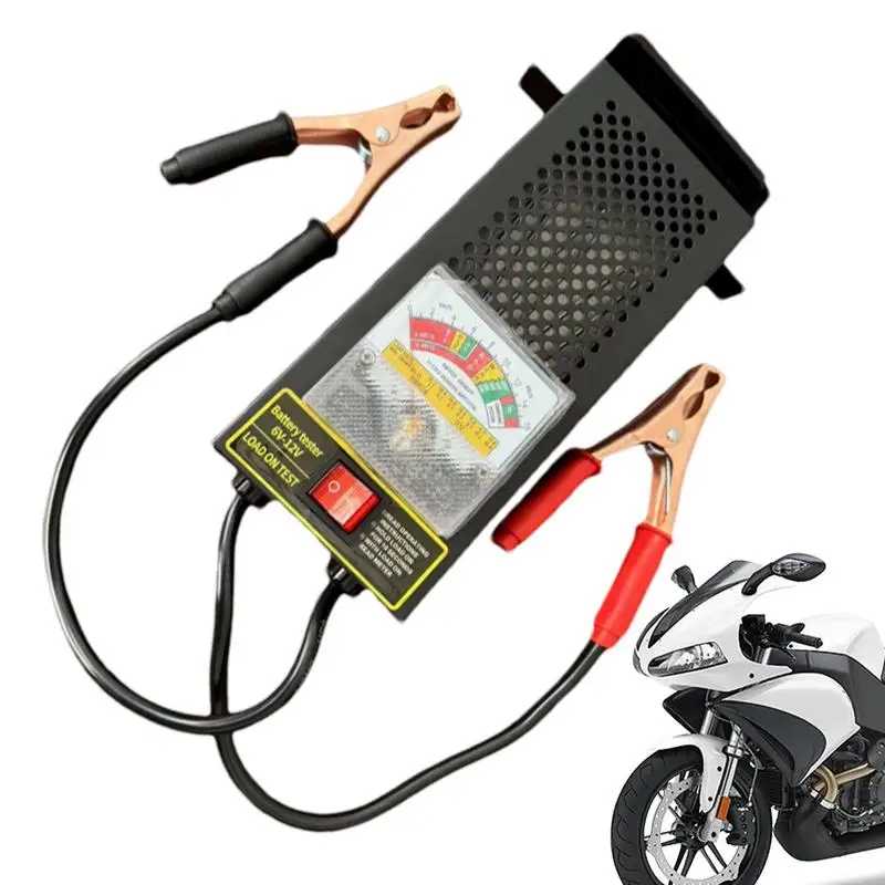 자동차 배터리 테스터, 배터리 건강 테스터, 부하 검사기, 고정밀, 6V, 12V 테스터, 빠른 감지 악어 클립