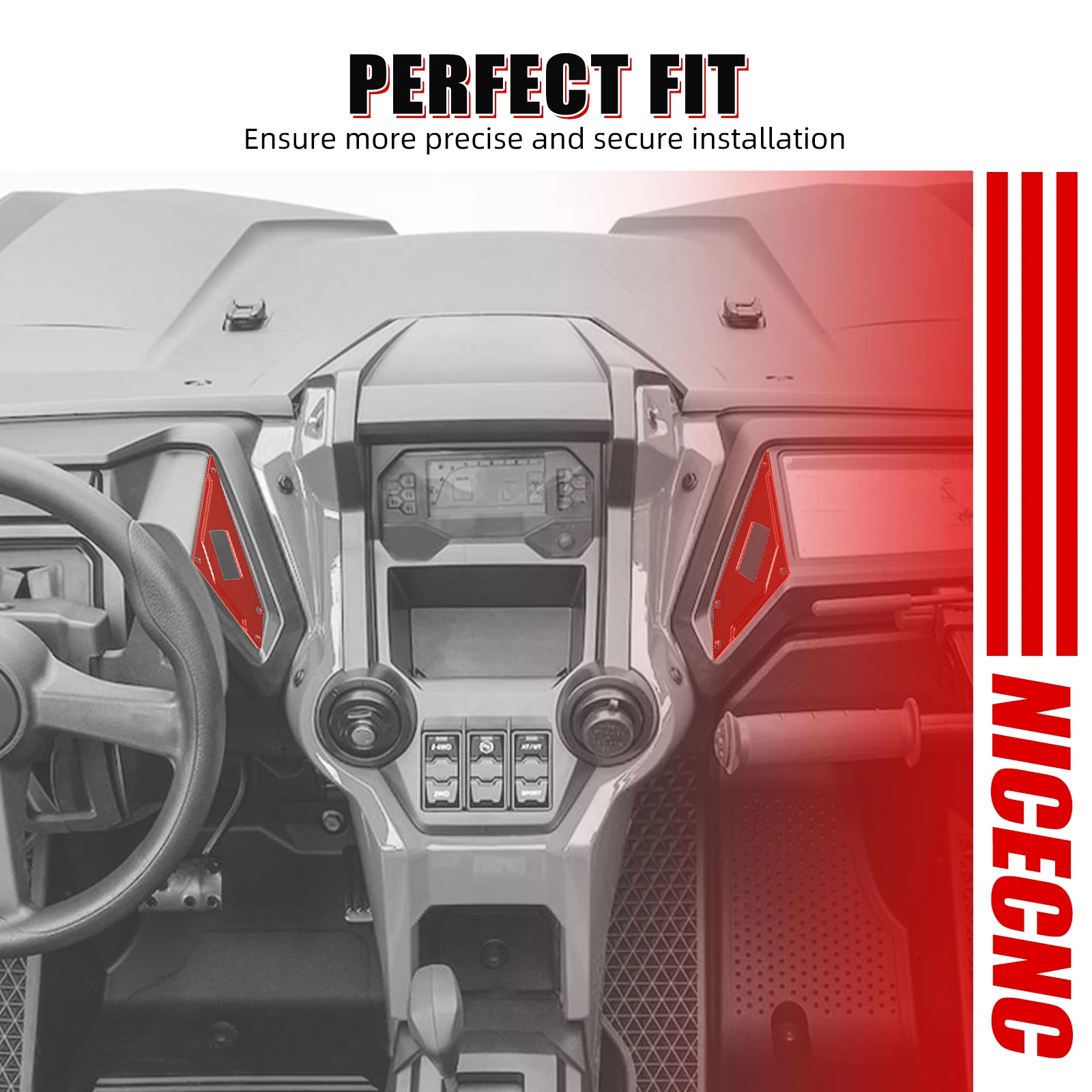 Für Honda Talon NICECNC Mittelkonsole Schalterplatten Aluminium ATV-Teile für Talon 1000R 1000X SXS10S2R 2019-2024 – Detail 9