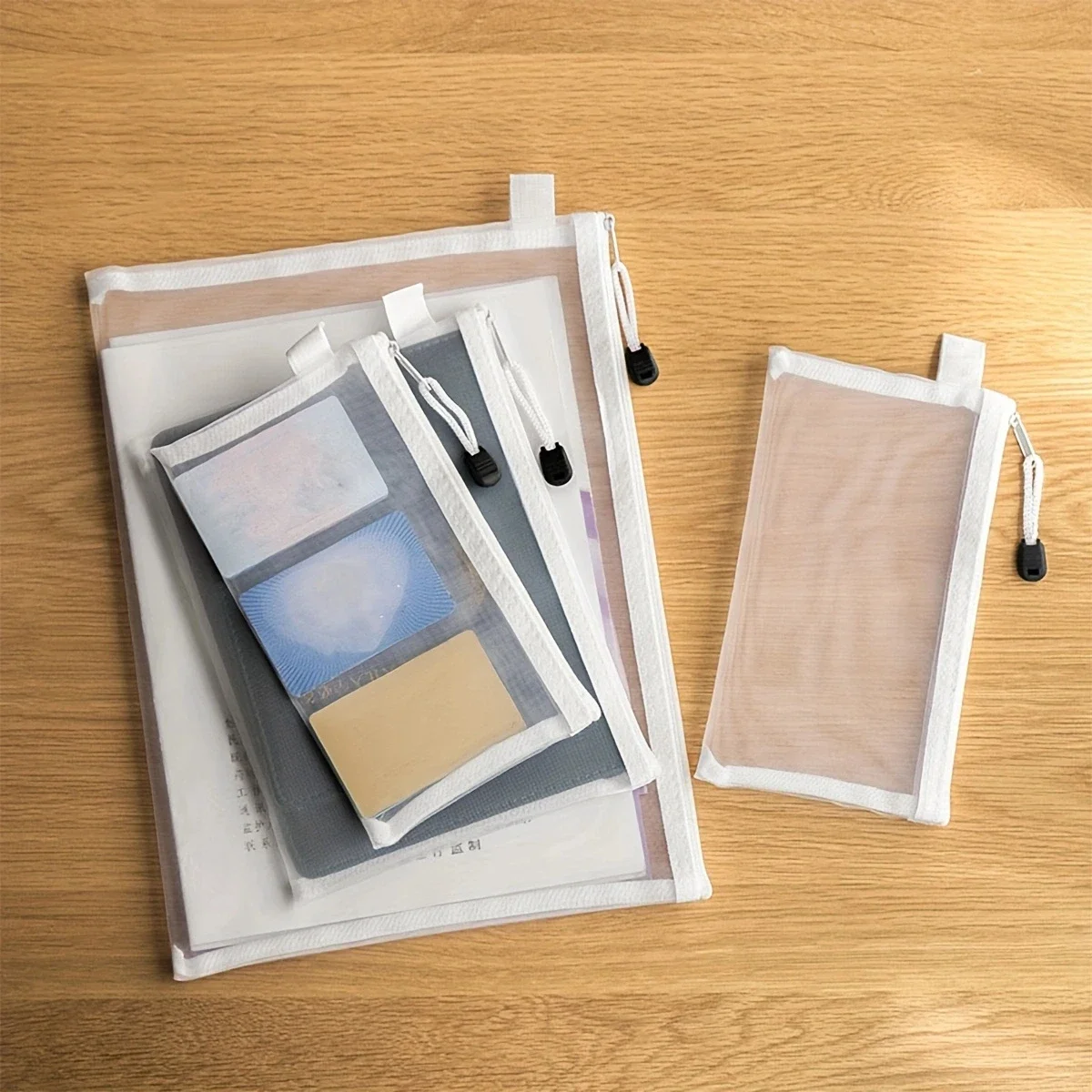 1-3PCS Storage Bag Mesh ZipperToy Building Block Puzzle Sub-package Children Particle Zipper Transparent Finishing Storage