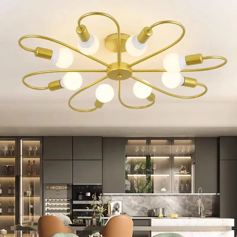 

Modern LED Ceiling Lighting Simplicity Black Gold Interior Home Lighting Living Room Bedroom Hotel Lighting Multiple Fixtures