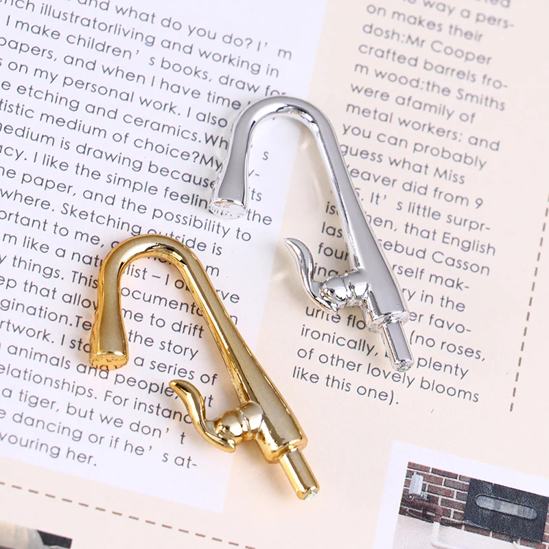 2Pcs/set 1:12 Dollhouse Miniature Bathroom Kitchen Furniture Accessories Faucet Tap Simulation Toys For Doll House Decor 4