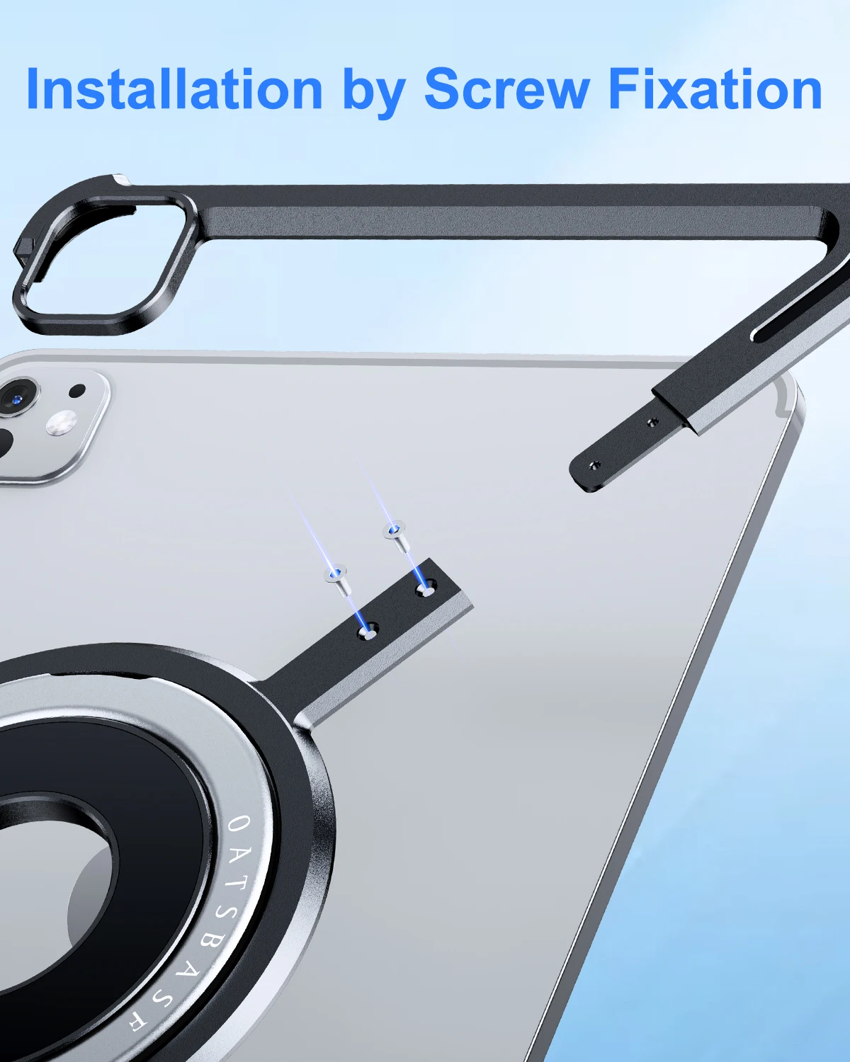 Eary Frameless Case for iPad Pro 2024 11 Inch M4 (5th Gen) With 360°Rotatable Magnetic Kickstand Aluminum Alloy Dropproof Case